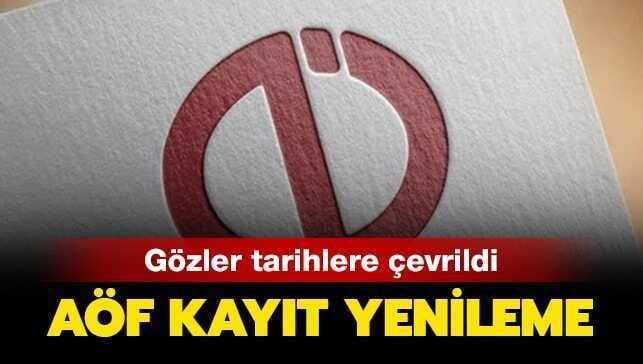 2020 AÖF kayıt yenileme ne zaman bitiyor"