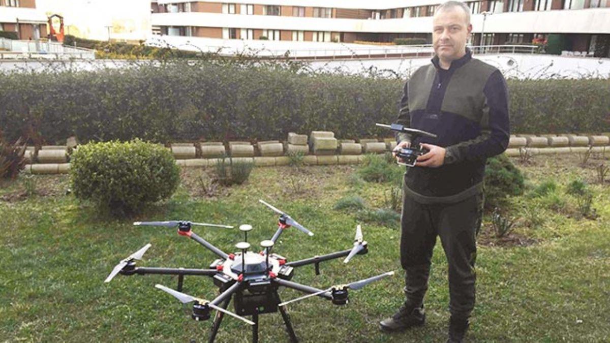 Havadan yer altn gren yerli drone