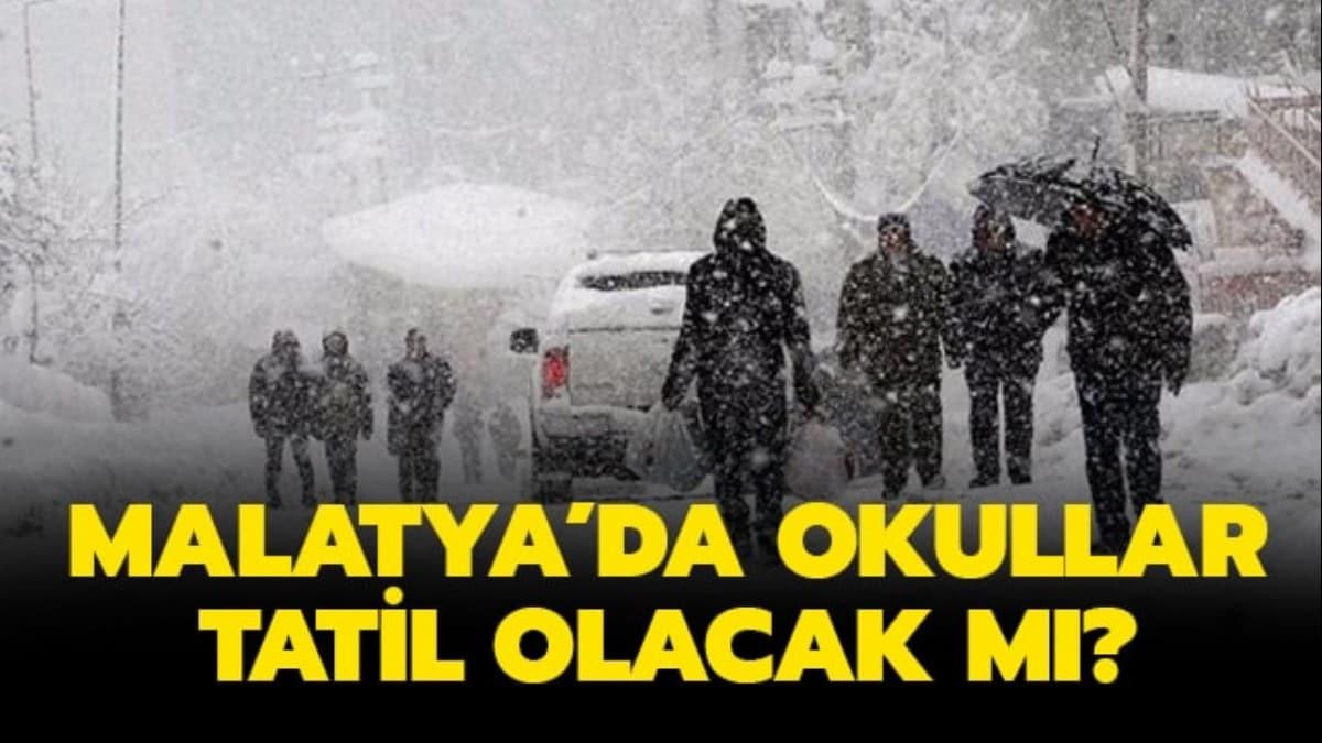 Malatya Valilii son dakika kar tatili var m" 17 ubat Pazartesi Malatya'da okullar tatil mi" 