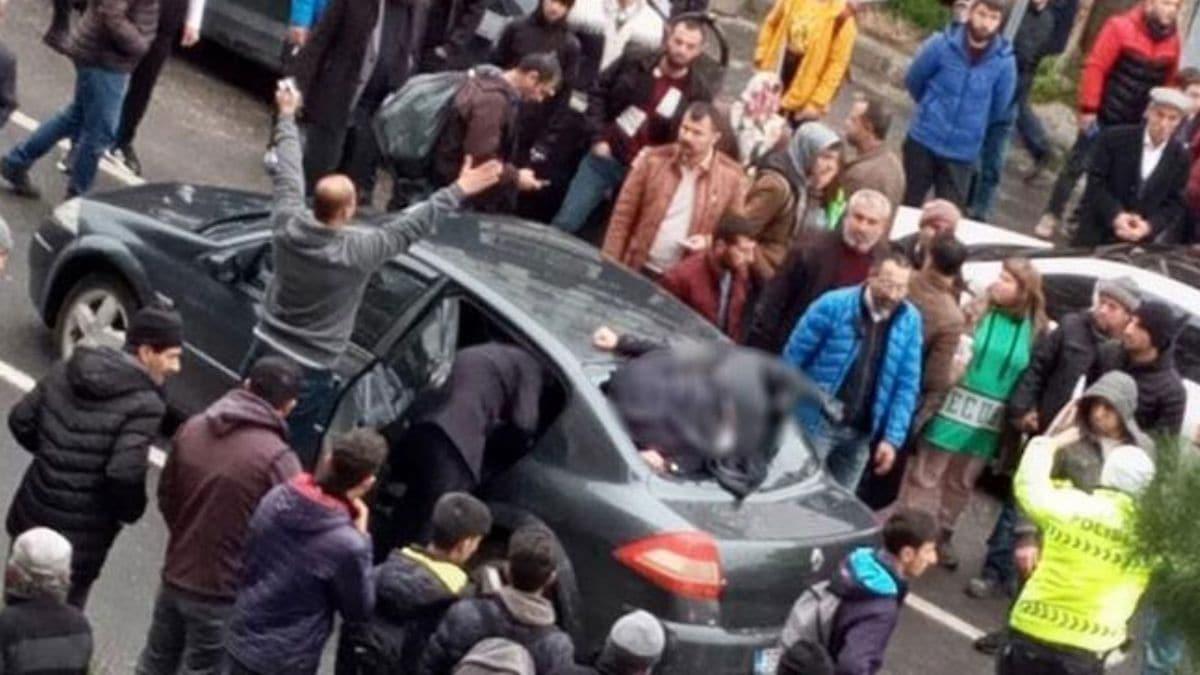 Korkun kaza! Taklalar atarak arka camdan ieri girdi