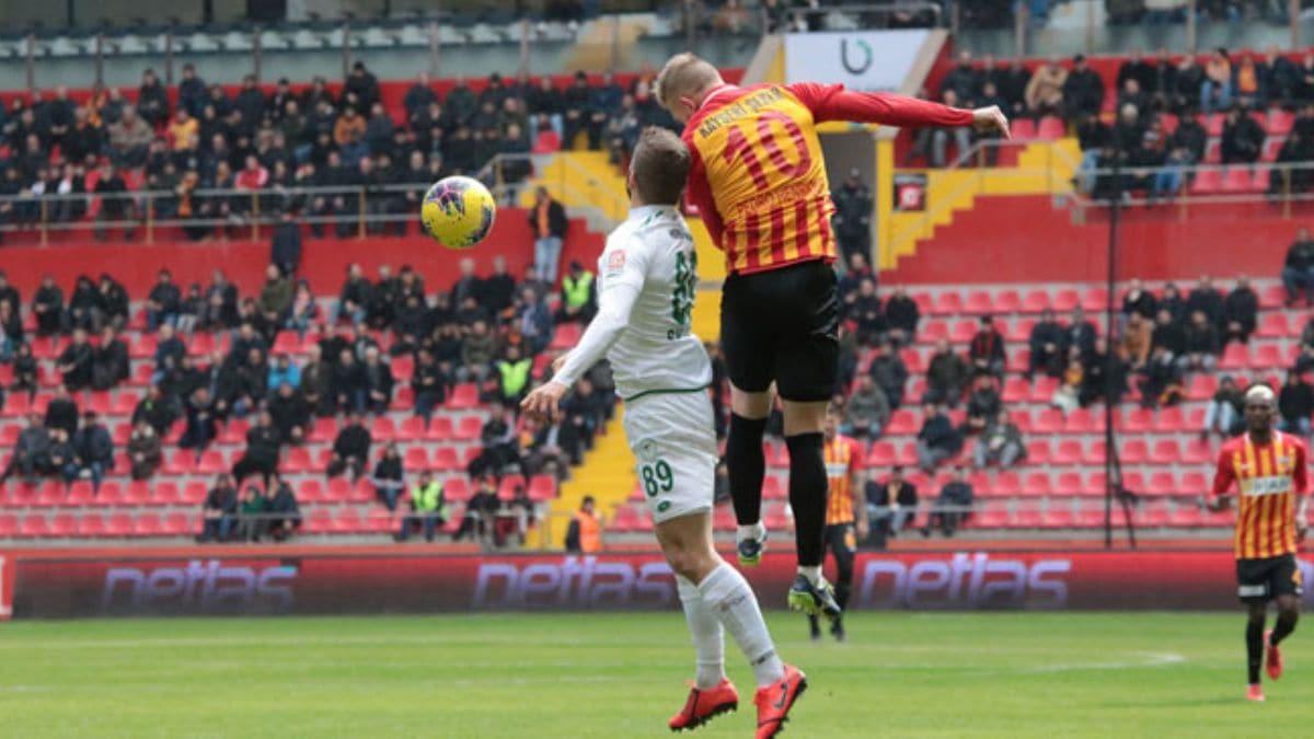 Kayserispor Konyaspor karsnda 2-0'dan dnd, 1 puan kapt