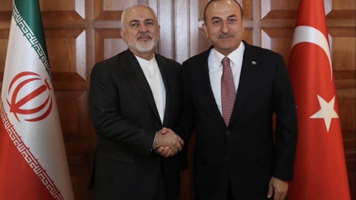 Bakan avuolu ranl mevkida Zarif ile grt 