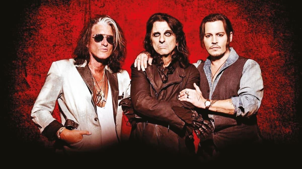 Alice Cooper, Joe Perry ve  Johnny Depp'ten oluan Hollywood Vampires stanbul'a geliyor