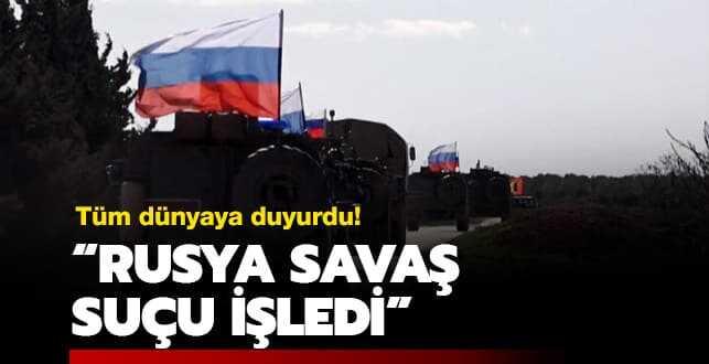 BM duyurdu: Rusya sava suu iledi