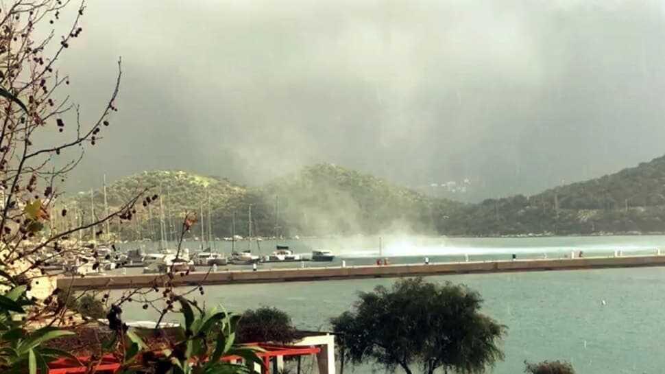 Marinada hortum paniği! O anlar kamerada