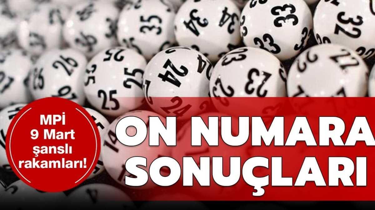 On Numara sonular 9 Mart 2020