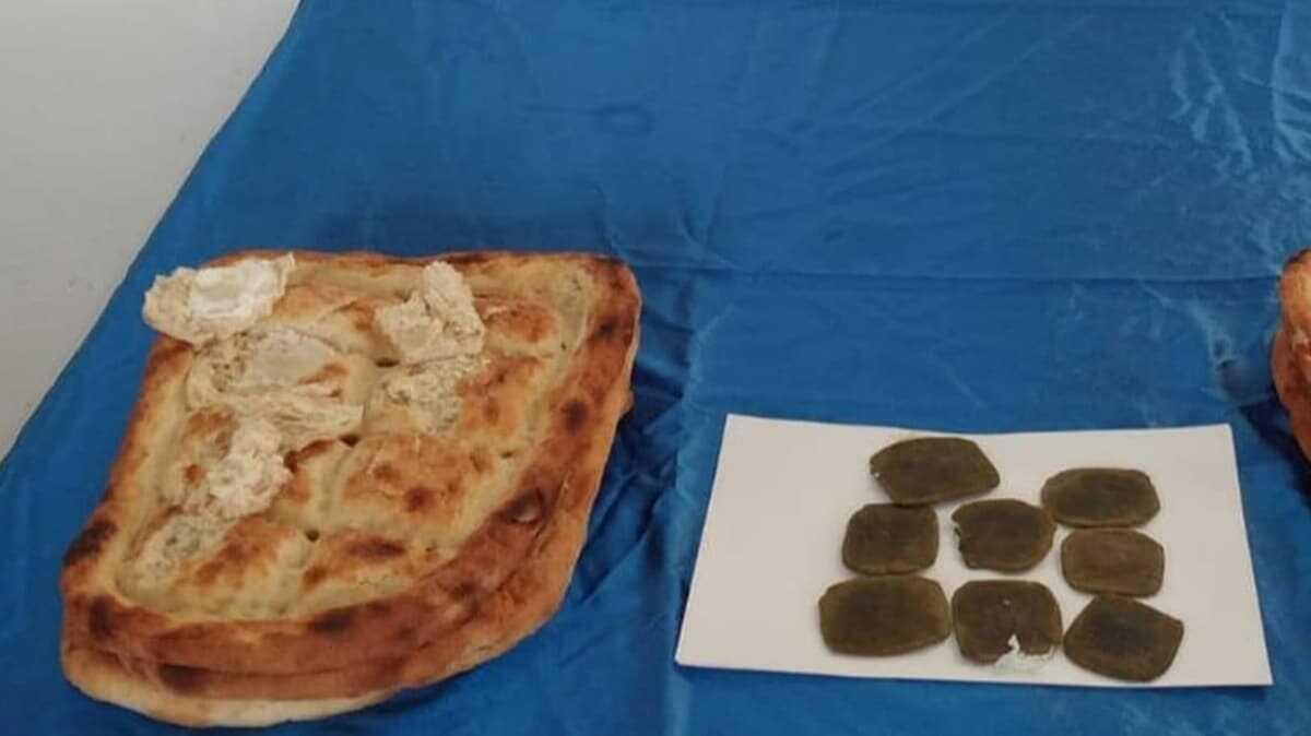 Elaz'da pidenin iine gizlenmi toz esrar ele geirildi