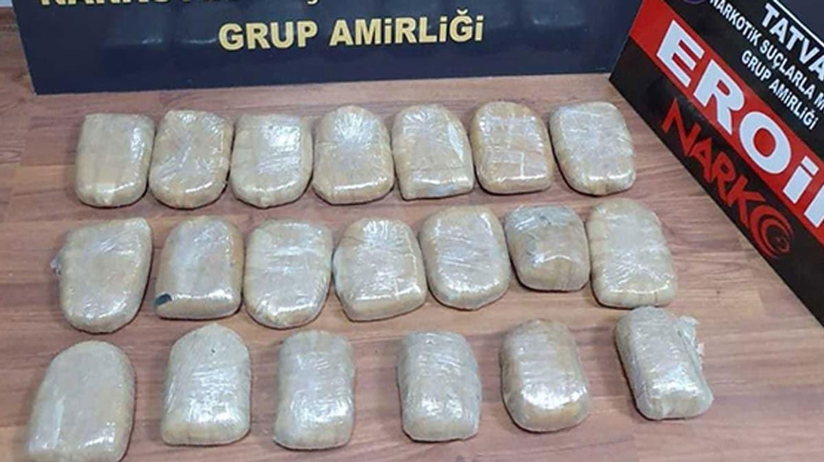 Bitlis'te 10 kilo eroin ele geirildi
