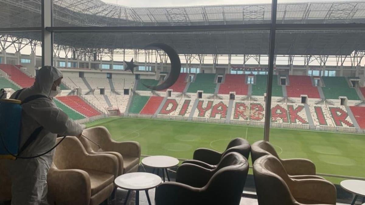 Yeni Diyarbakr Stadyumunda dezenfekte almalar yapld
