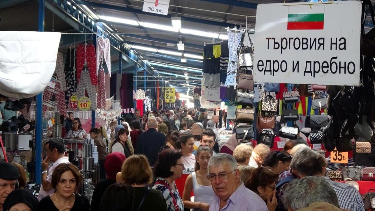 Edirne'de Bulgar ve Yunan turistlerin geldii pazar koronavirs tedbiri amacyla kapatld