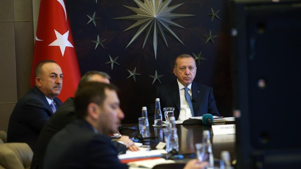Bakan Erdoan, G20 Liderler Olaanst Zirvesi'ne video konferans yntemiyle katld