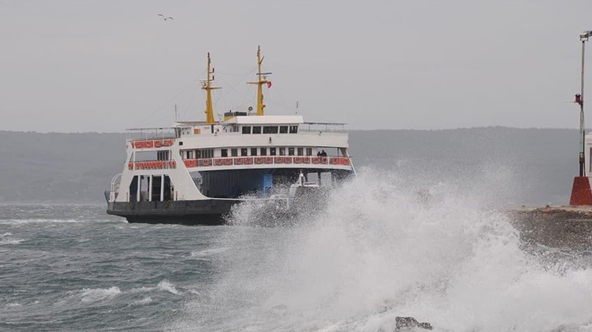 Gkeada-Kabatepe arasndaki feribot seferlerinden ikisi frtna nedeniyle iptal edildi