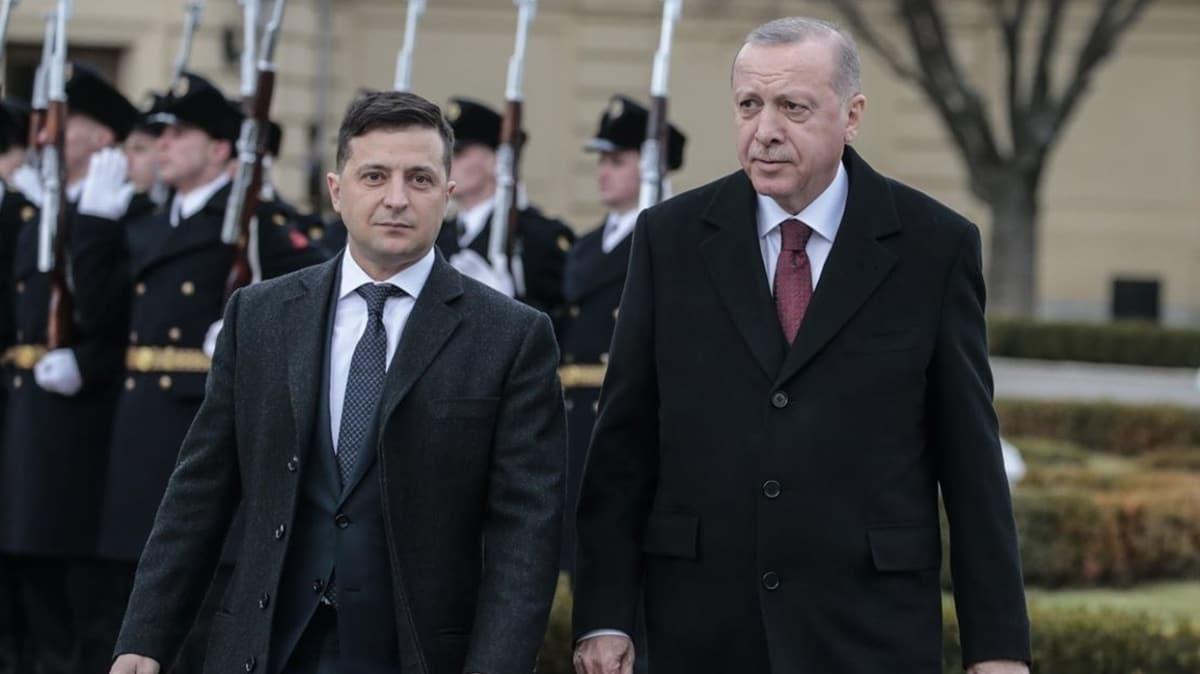 Bakan Erdoan, Ukrayna Cumhurbakan Zelenskiy ile telefonda grt