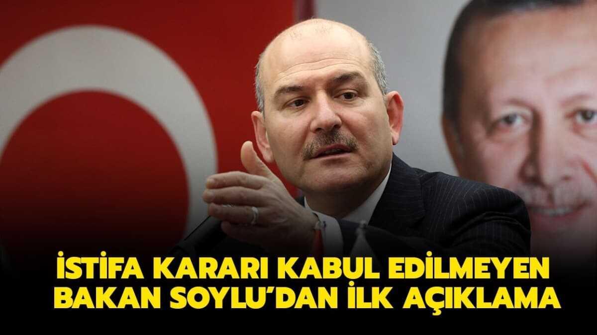 stifa karar kabul edilmeyen Bakan Soylu'dan ilk aklama! 