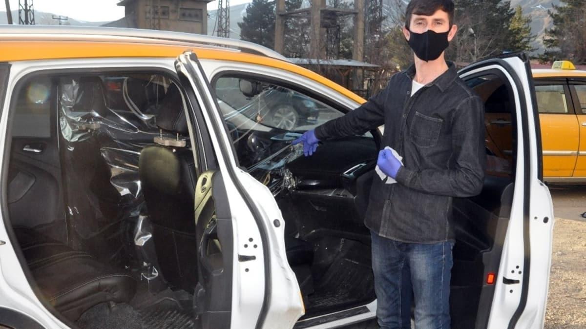 Hakkari'de bir taksici koronavirse kar ofr blmne branda ekti