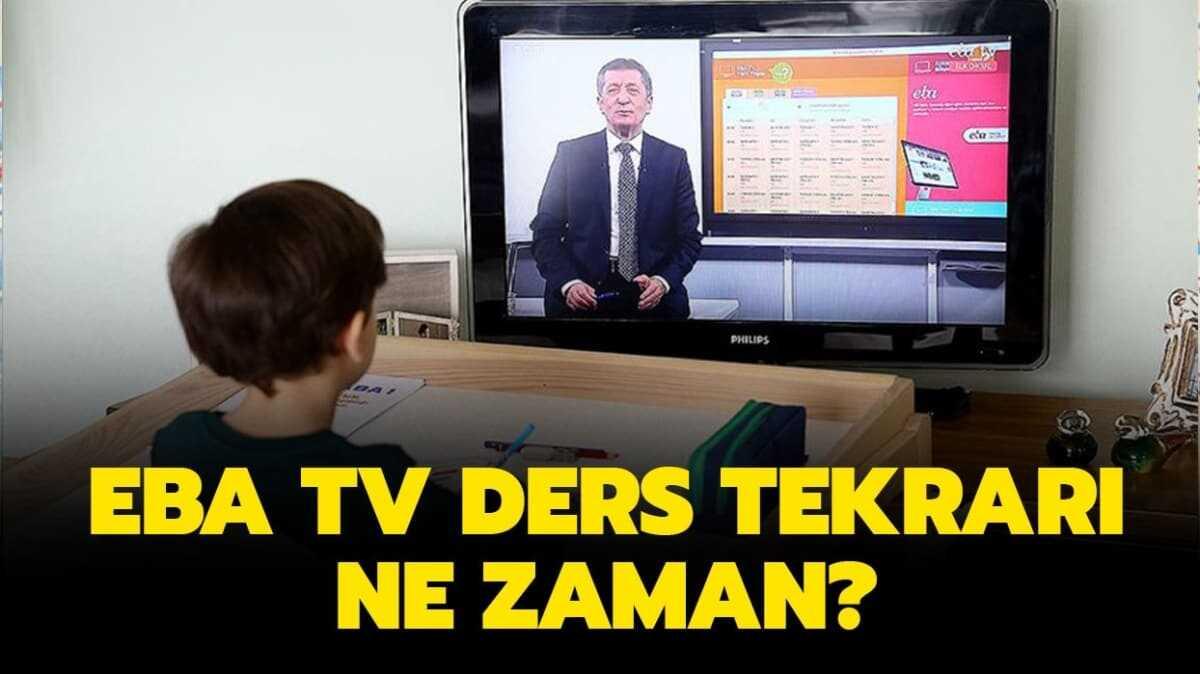 EBA TV ders tekrar ne zaman, saat kata"