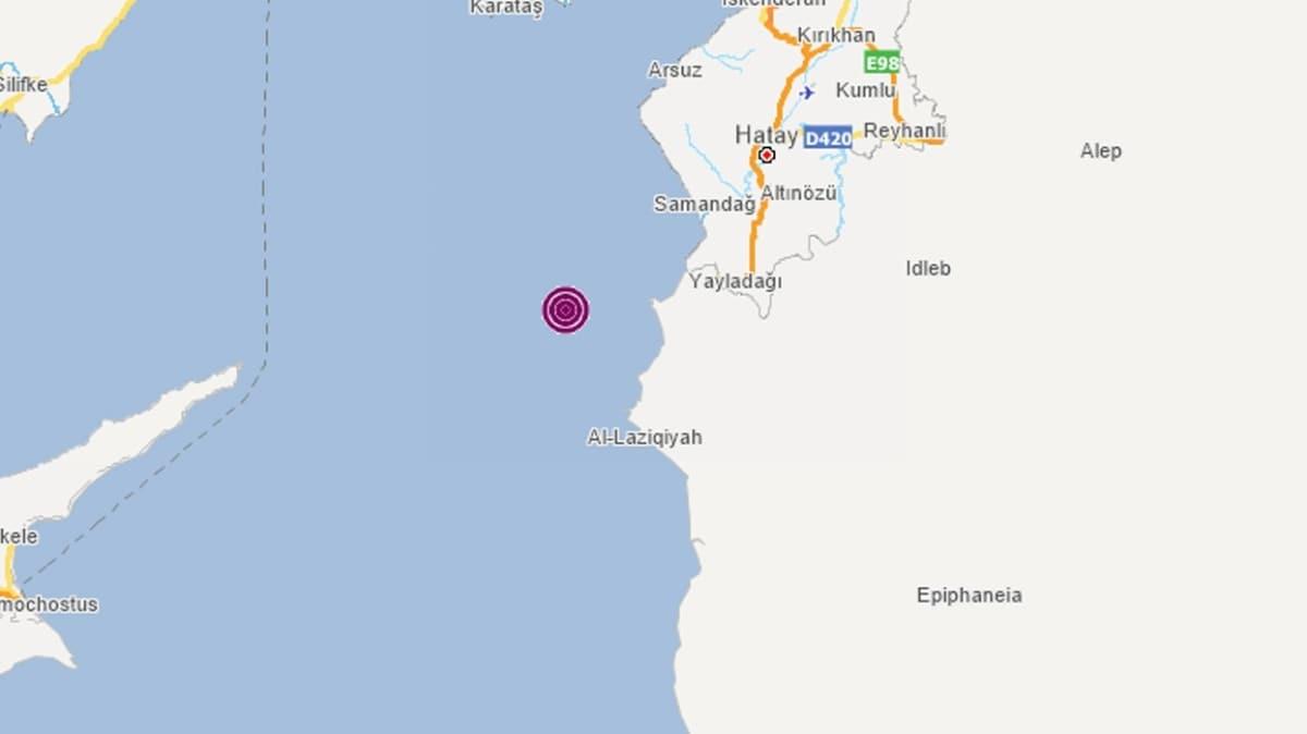 Son dakika deprem haberleri... Akdeniz'de 4,0 byklnde deprem