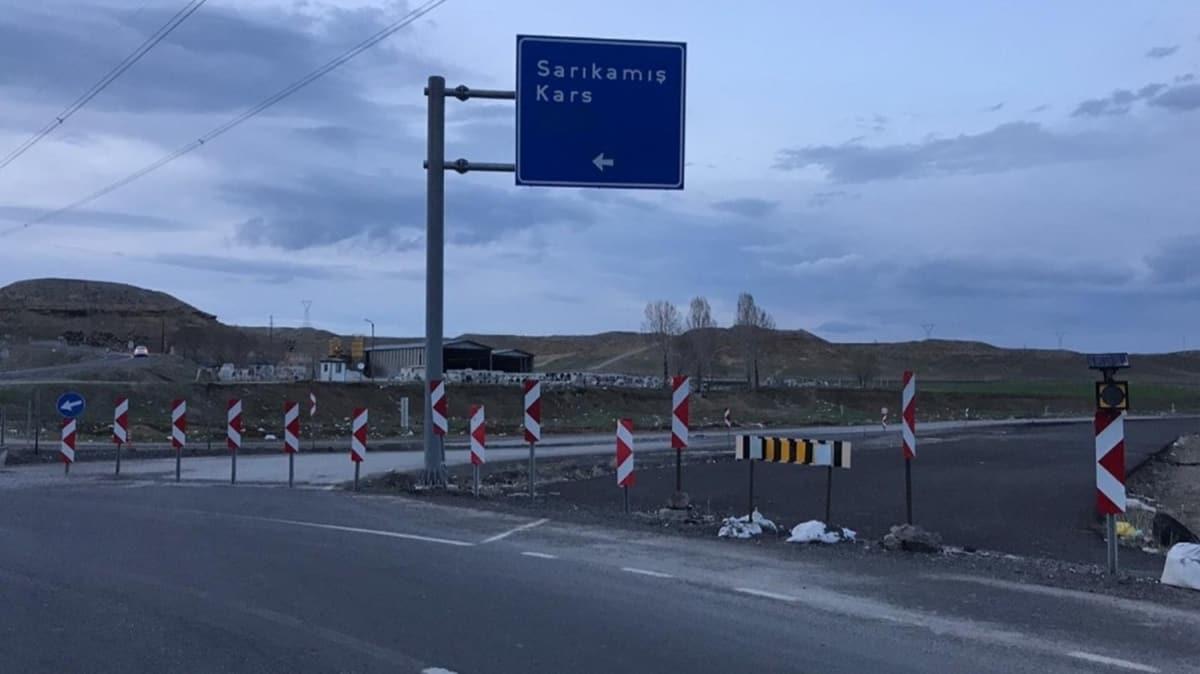 Horasan-Karakurt-Kazman yolu trafie kapatld