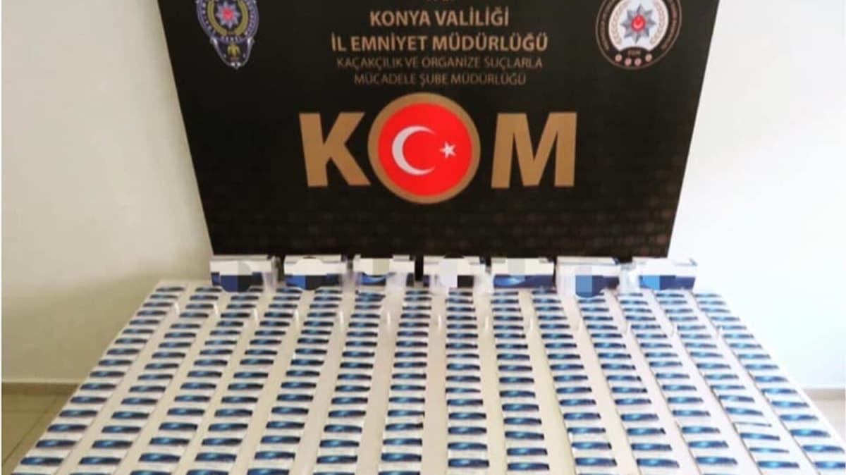 Konya'da 280 adet Covid-19 test kiti yakaland