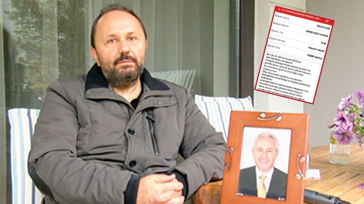 Opr. Dr. Ahmet Cevdet itolu lmeden 1 hafta nce gnll grev istemi