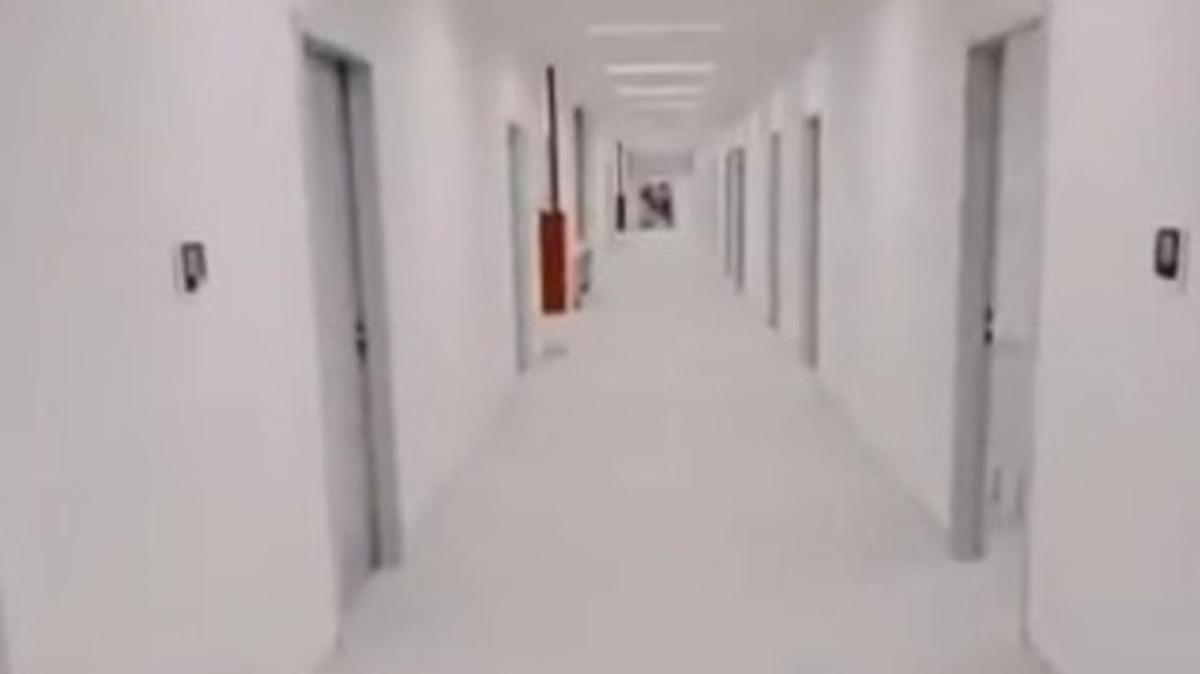 Sancaktepe'de yapm sren hastanenin odalar grntlendi