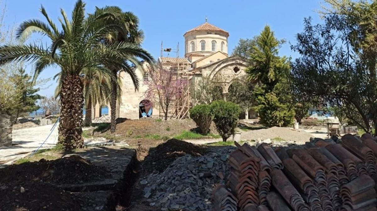 Trabzon Ayasofya Camii'nin retorasyon almalar tamamlanmak zere