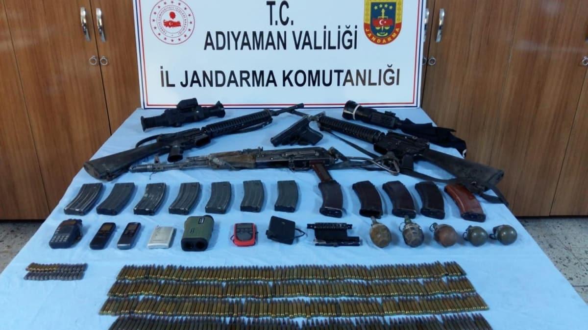 Adyaman'da terr rgt PKK'ya ait silah ve mhimmat ele geirildi