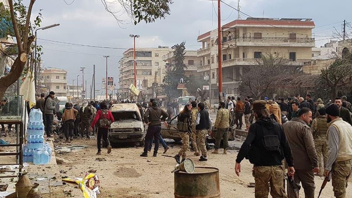 Afrin'de terr saldrs... 2 sivil yaraland