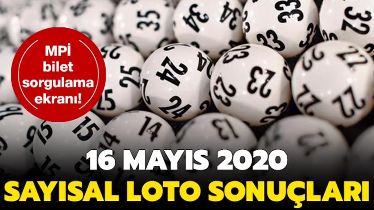 Saysal Loto sonular 16 Mays 2020