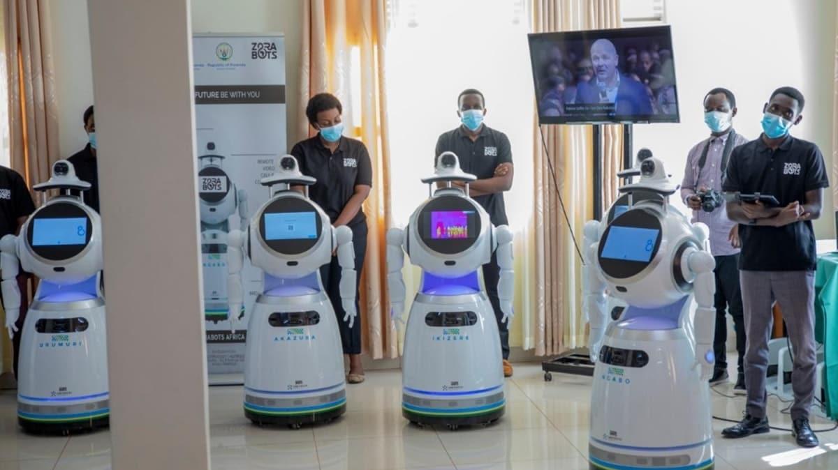 Ruanda'da koronavirse kar robotlar devrede