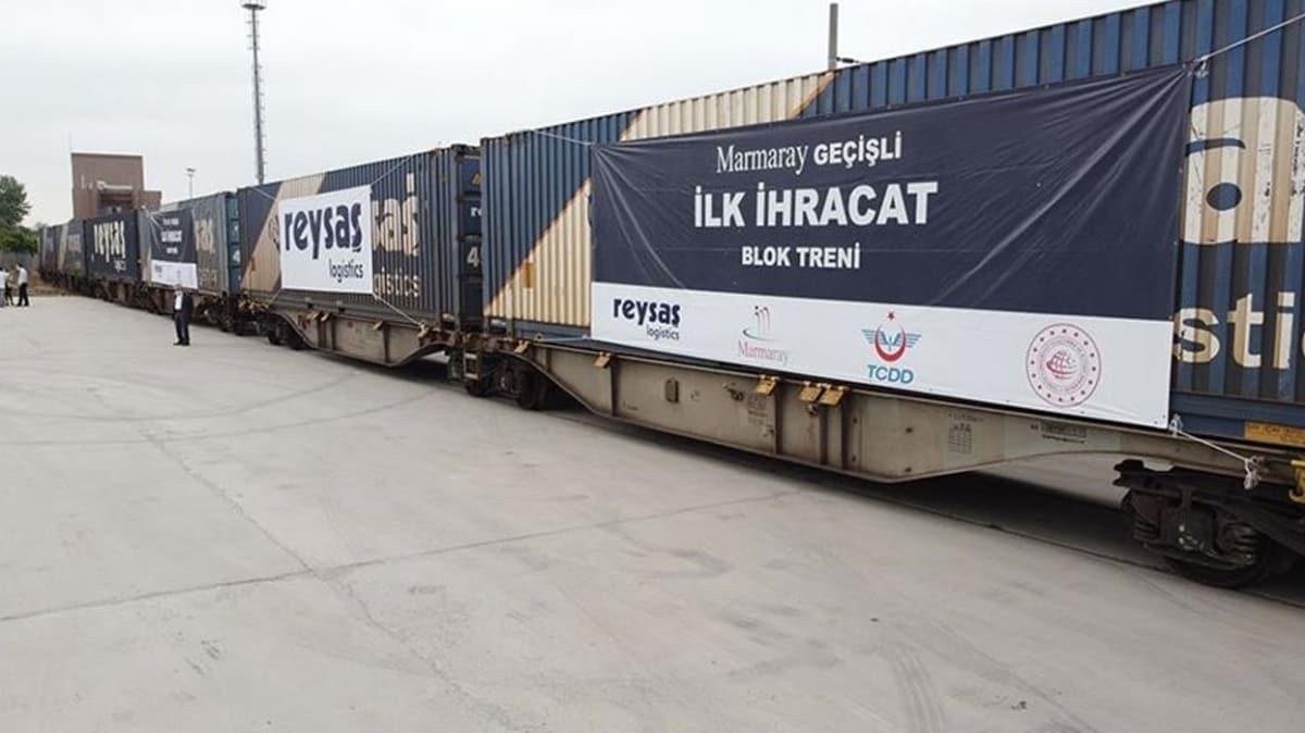Marmaray geili ilk ihracat blok treni Sakarya'dan yola kyor