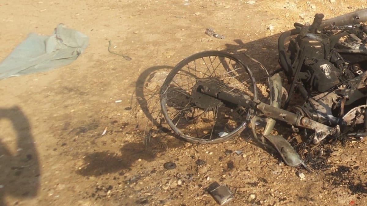 Azez ve Afrin arasndaki yolda bomba ykl motosiklet patlad