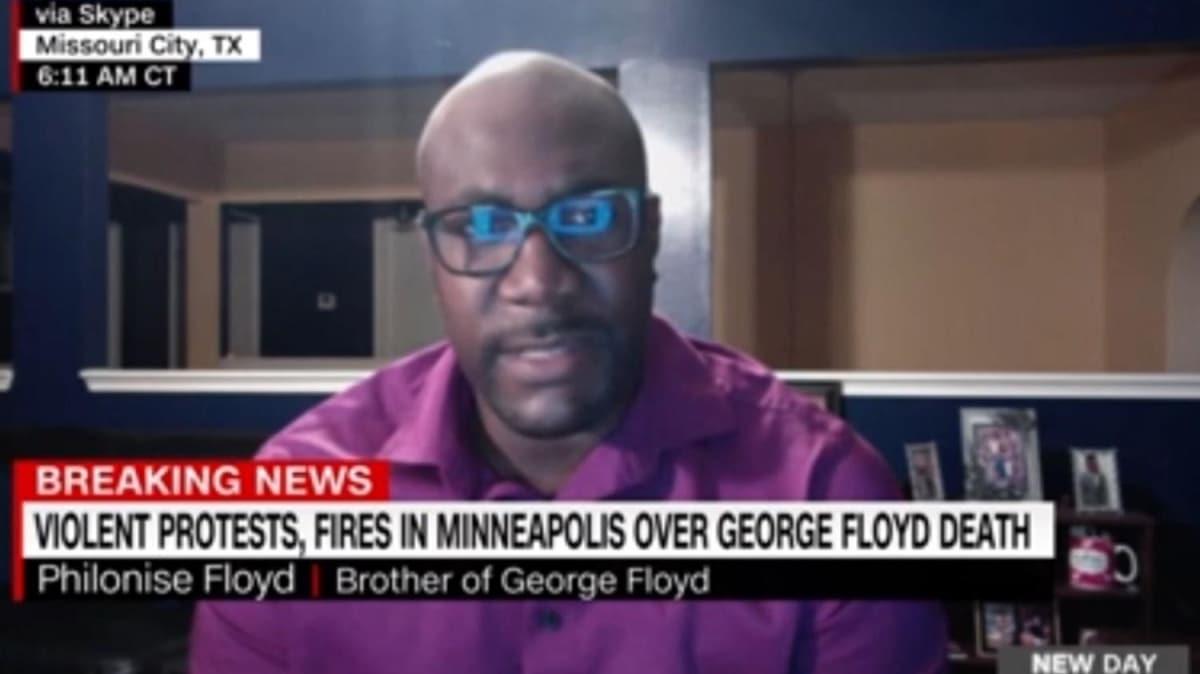 George Floyd'un kardei canl yaynda alad...  Trump bana konuma frsat vermedi