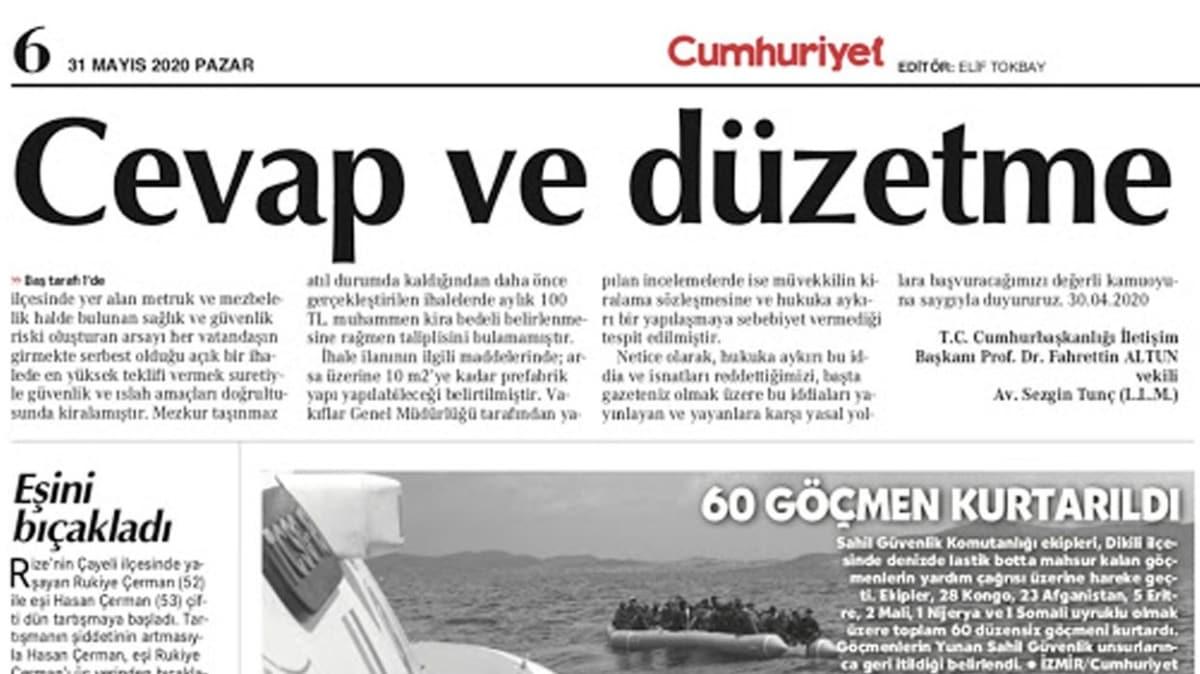 Anadolu Yaynclar Derneinden Cumhuriyet'in yalan haberlerine sert tepki