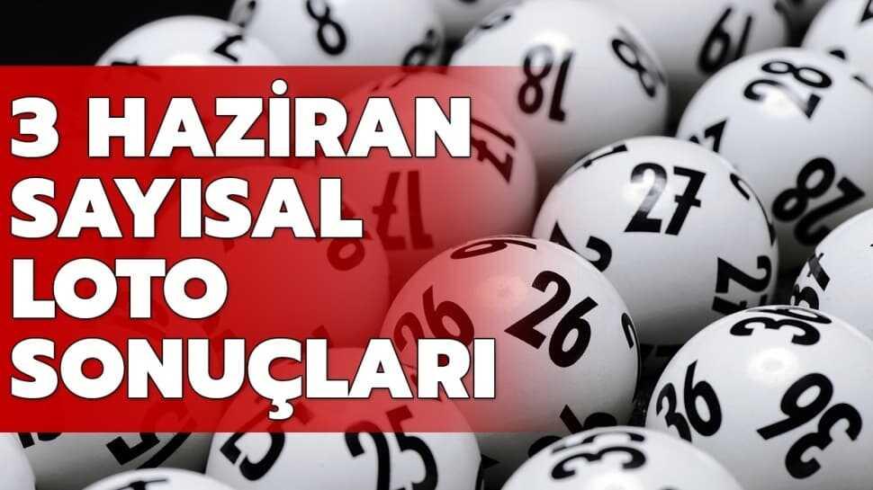 Sayısal Loto sonuçları 3 Haziran 2020 belli oldu