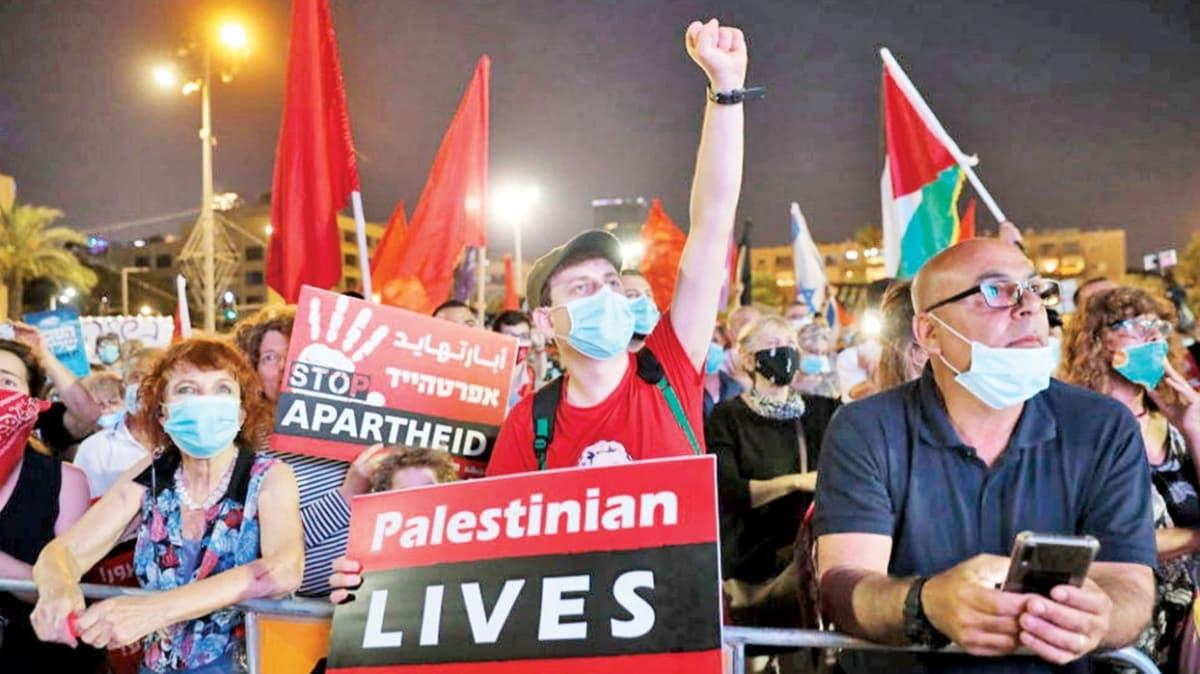 srail igaline Tel Aviv'de dev protesto