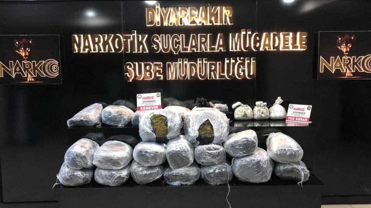 Diyarbakr'da bir ayda 1 tonun zerinde uyuturucu ele geirildi