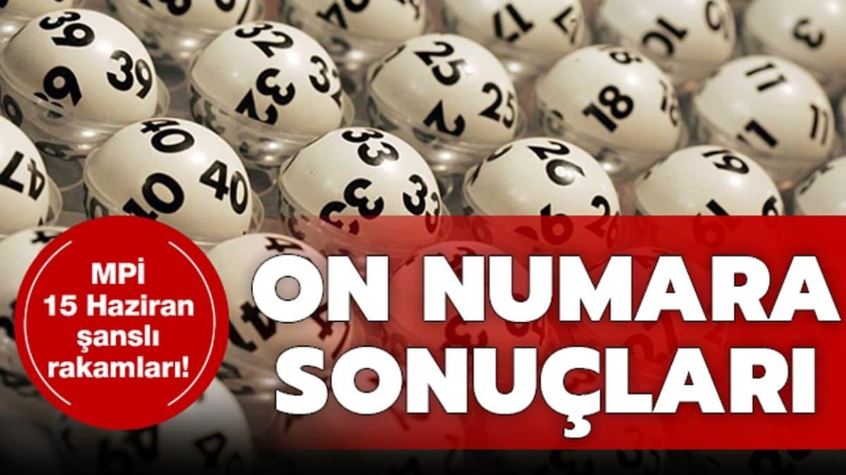 On Numara sonular 15 Haziran 2020