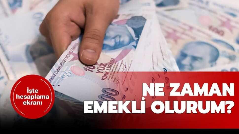 Emeklilik yaşı hesaplama ekranı