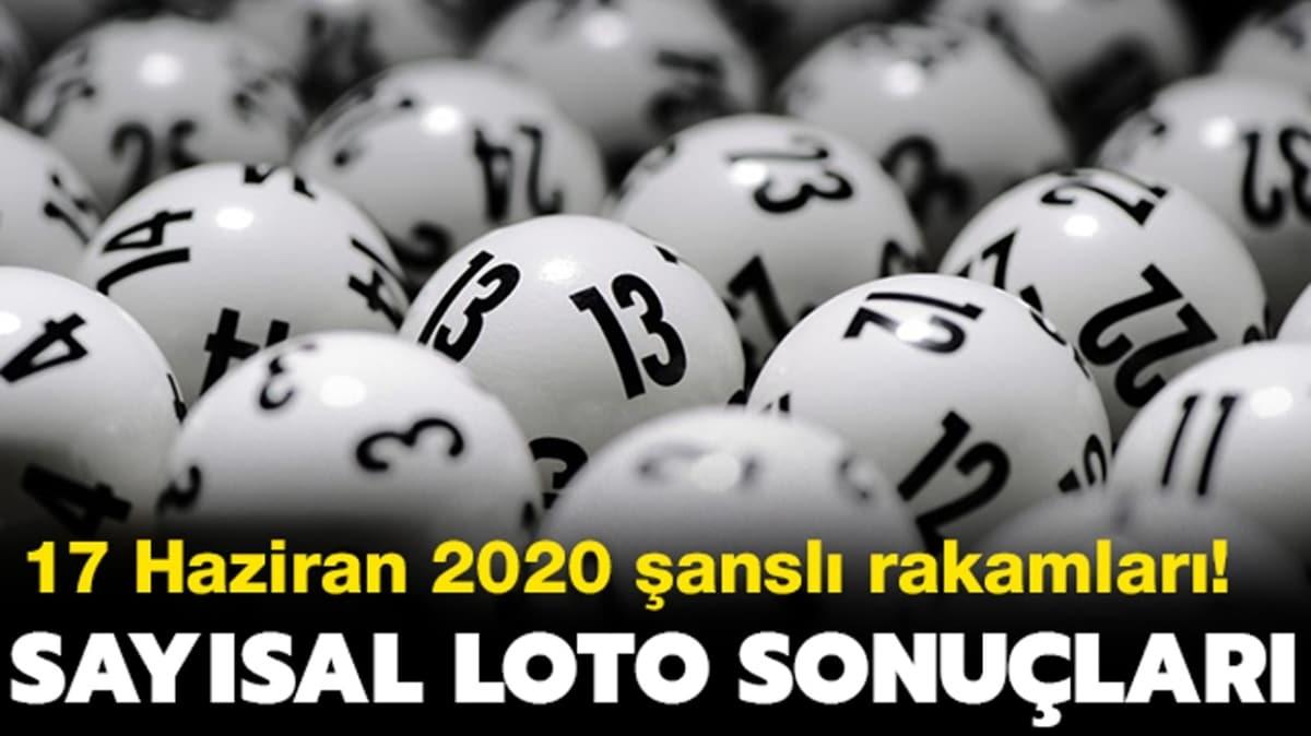 Saysal Loto sonular 17 Haziran 2020