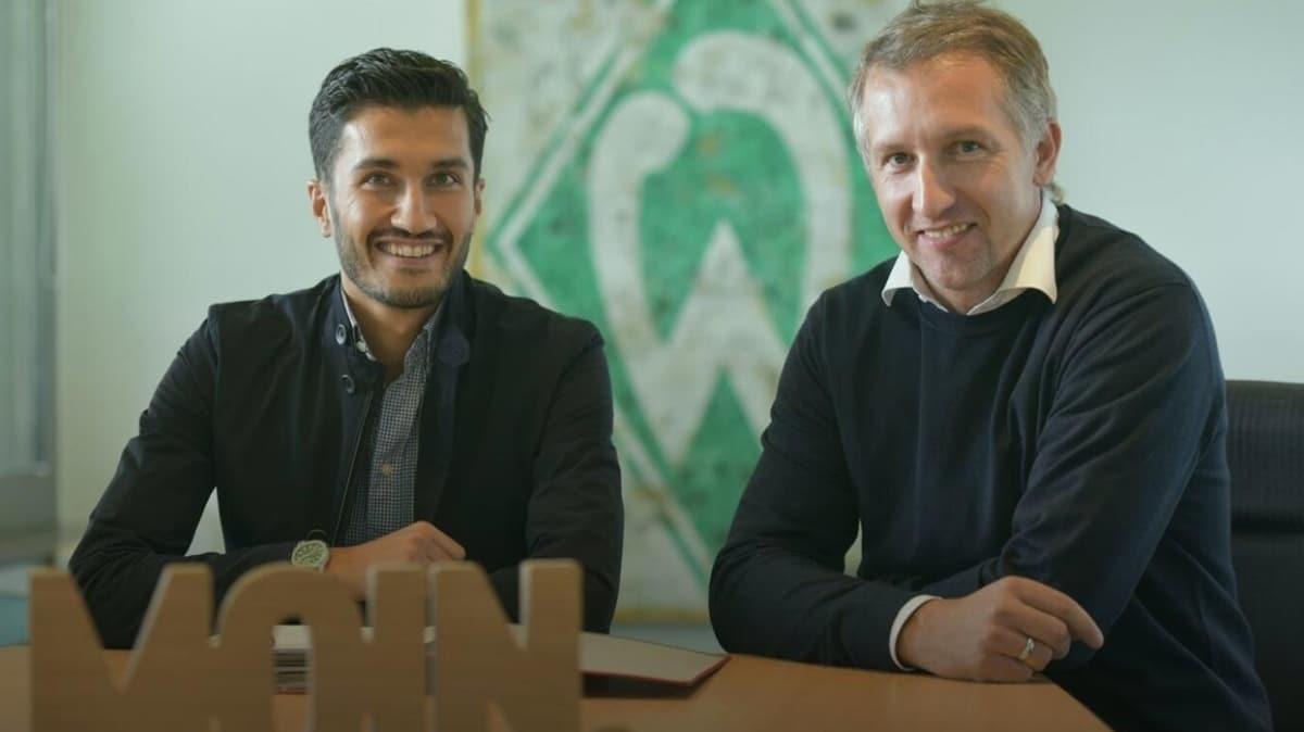 Werder Bremen, adı Fenerbahçe'yle anılan Nuri Şahin'in takımdan ayrılacağını açıkladı