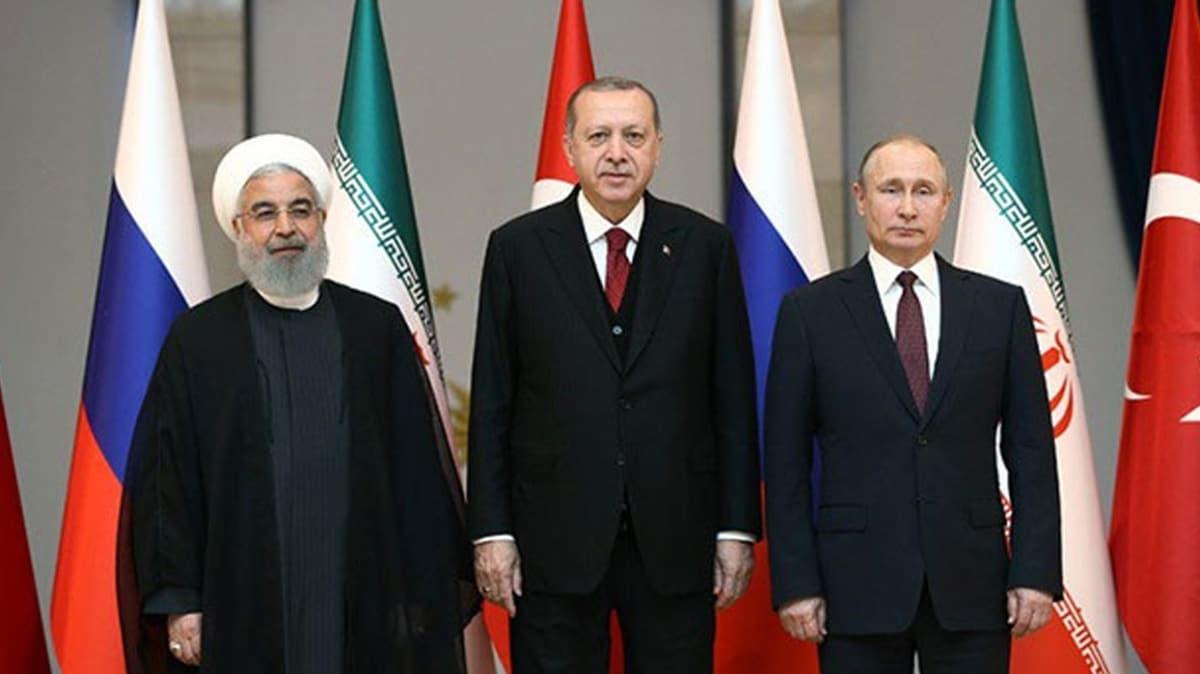 Bakan Erdoan, Putin ve Ruhani ile grecek