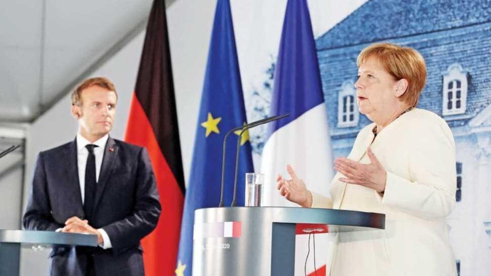 Merkel sessiz kaldı! Rusya-BAE sorulunca Macron cevap veremedi