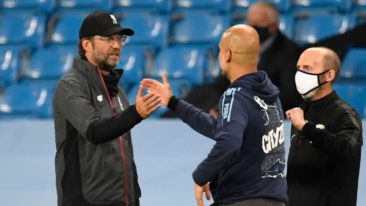 Guardiola+ve+Klopp+tarihi+ma%C3%A7+sonras%C4%B1+konu%C5%9Ftu