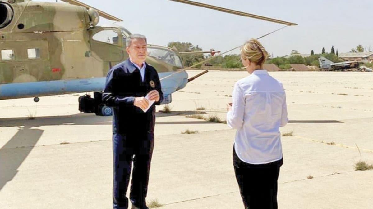 Ele geirilen Rus helikopterinin nnde konutu! Akar'dan Libya'da helikopterli mesaj