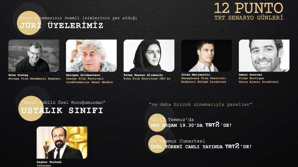 12 Punto TRT Senaryo Günleri'nin uluslararası jüri üyeleri belli oldu
