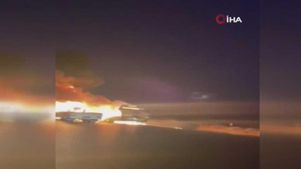 Irak'ta koalisyon güçlerine ait 3 tır ateşe verildi