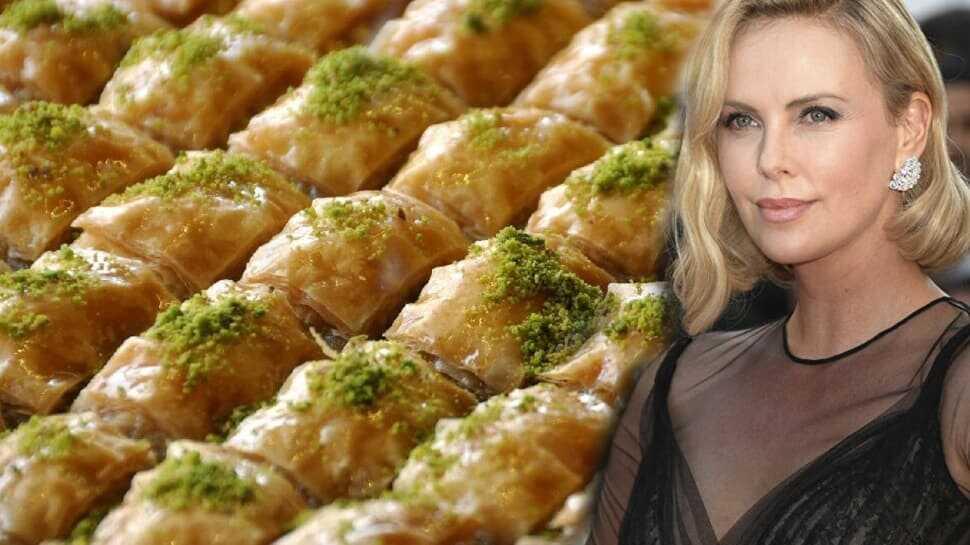Oscarlı yıldız Charlize Theron'un baklava paylaşımına Fatma Şahin'den davet: Buyur gel
