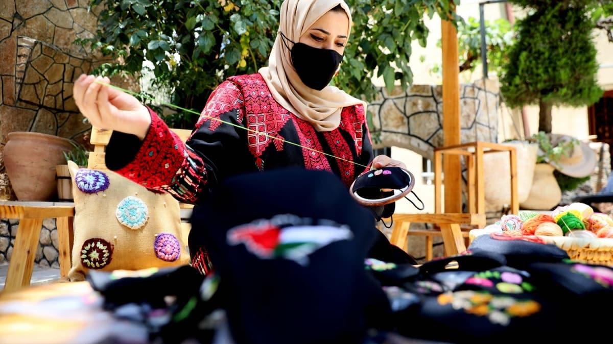 Filistinli gen kadndan maske kullanmna geleneksel tevik...