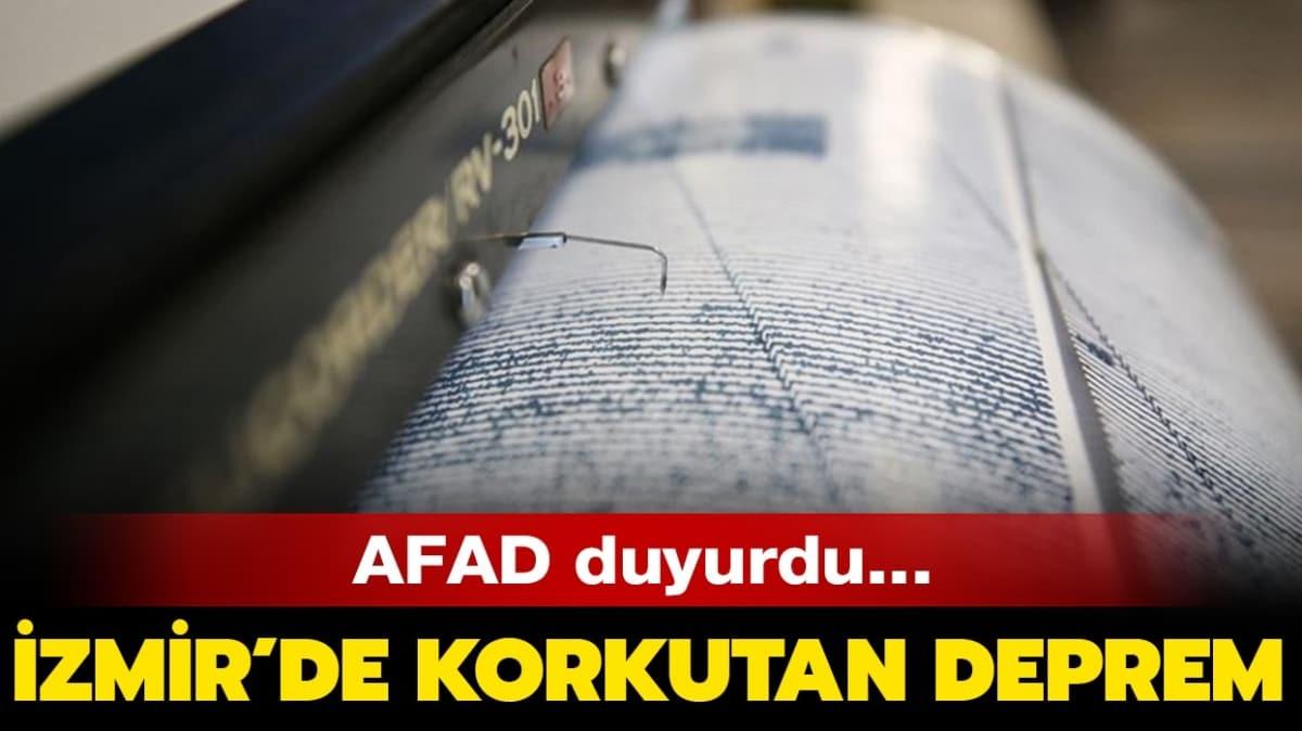 Son dakika deprem haberi: İzmir'de korkutan deprem!